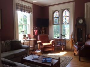 Enjoy the sun through our stained glass windows